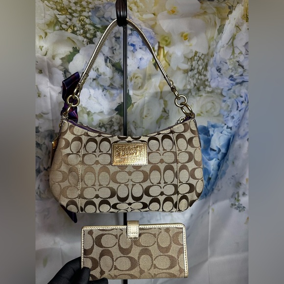 Authentic Rare Coach Poppy Tartan Plaid Glam Purse NWOT & Coach Est 1941 wallet - Picture 3 of 17